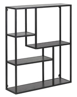 Seaford Wall Hanging Shelf w. 3 shelves, Black