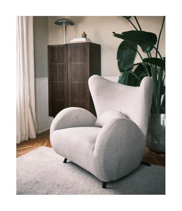 Big buffalo Armchair, Gray fabric