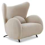 Big buffalo Armchair, lambskin look, nature