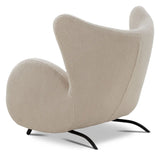 Big buffalo Armchair, lambskin look, nature