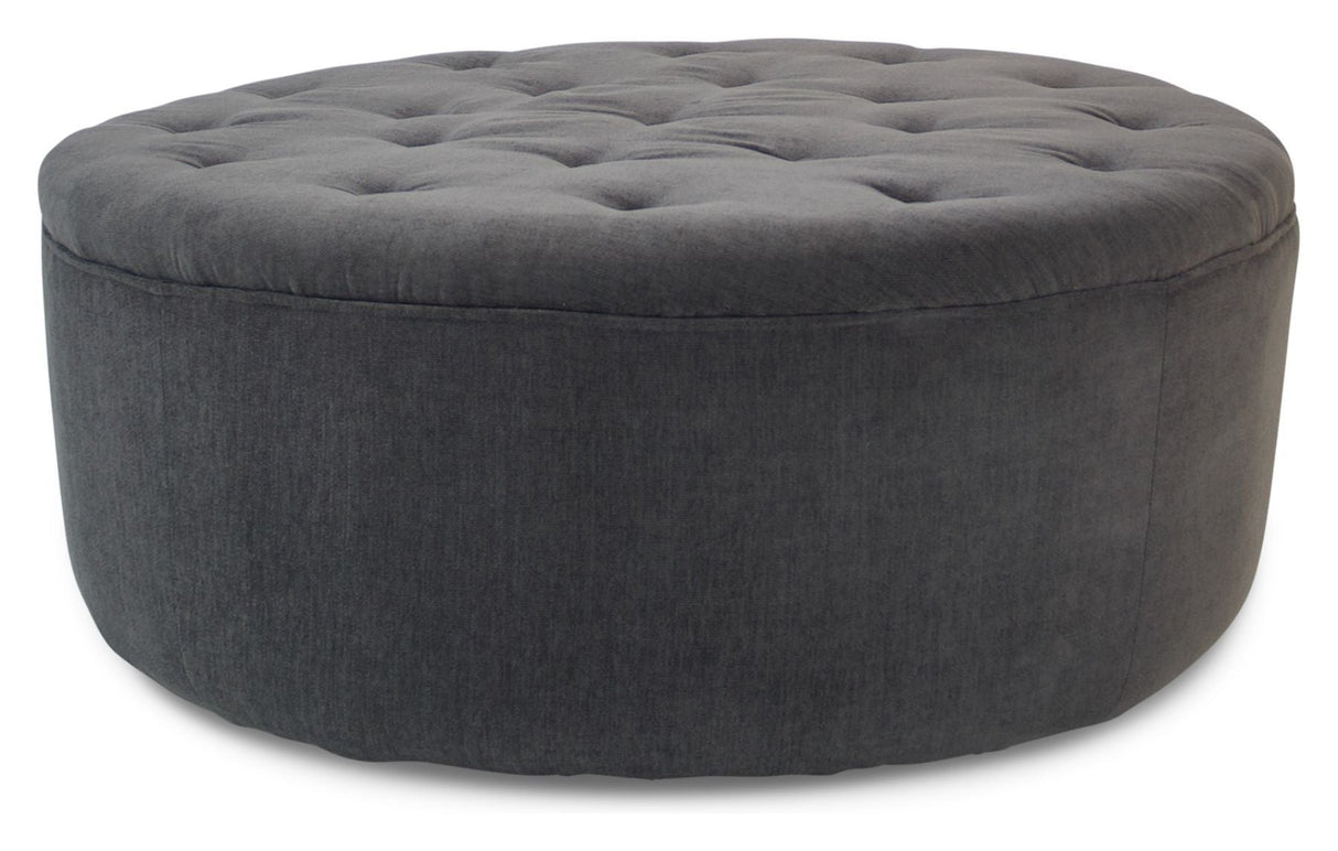 Njordec Dimple pouf, dark gray, Ø100