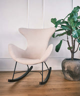 Njordec Gaia Swing Chair - Beige imitation lambskin