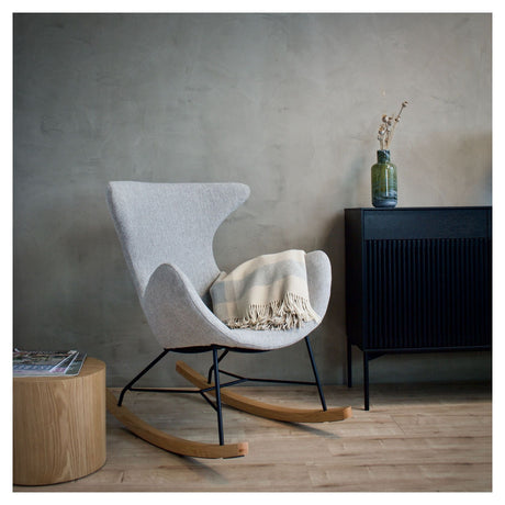 Njordec Gaia Swing Chair - Light Gray Microfiber