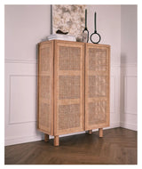 Neo Sideboard, Natural Oak and French Woven Doors