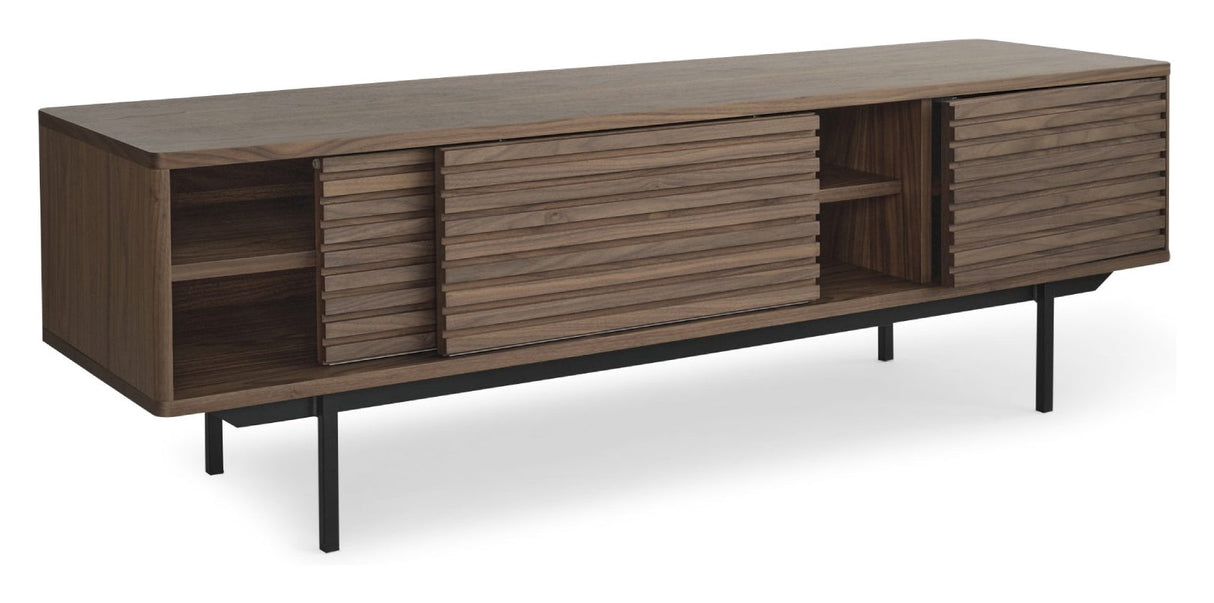 Sense TV bench, Walnut veneer