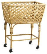 Nordal ARVI Basket w/wheels - Bamboo/Rattan