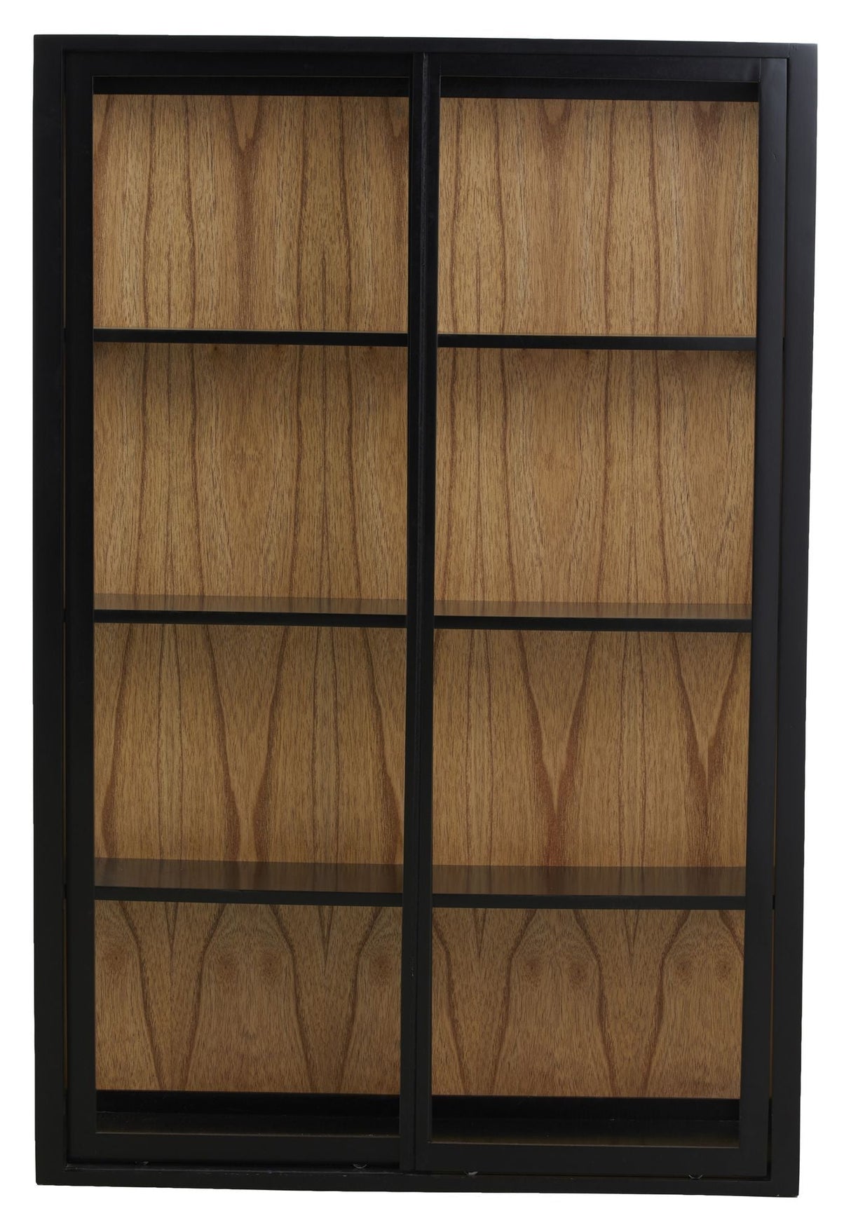 Nordal BEI Wall display cabinet with sliding doors - Black