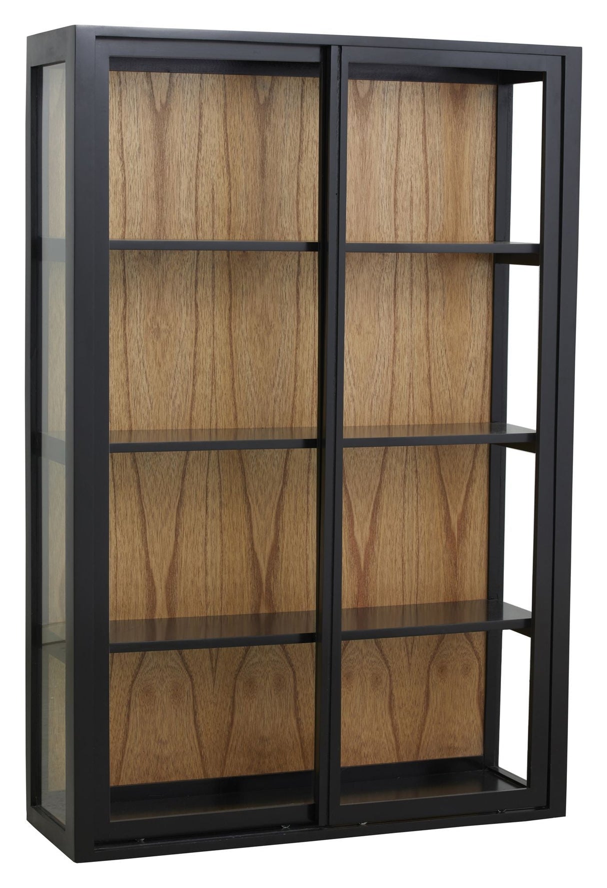 Nordal BEI Wall display cabinet with sliding doors - Black