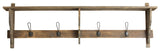 Caronu Hook Rack, 4 Hooks, Recycled Wood