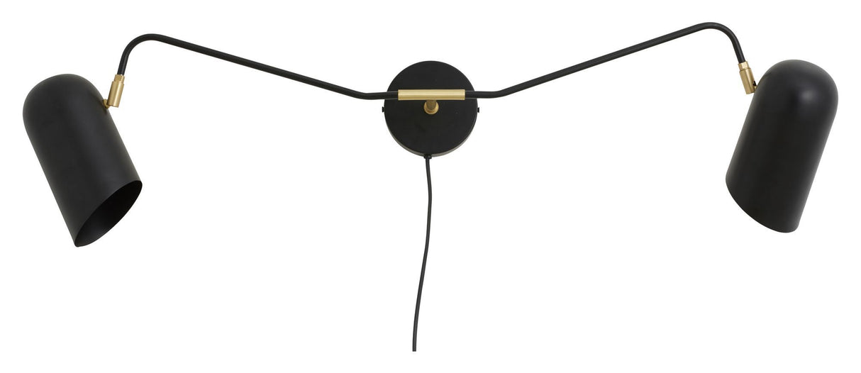 Nordal ERIS Wall lamp with 2 arms - Black