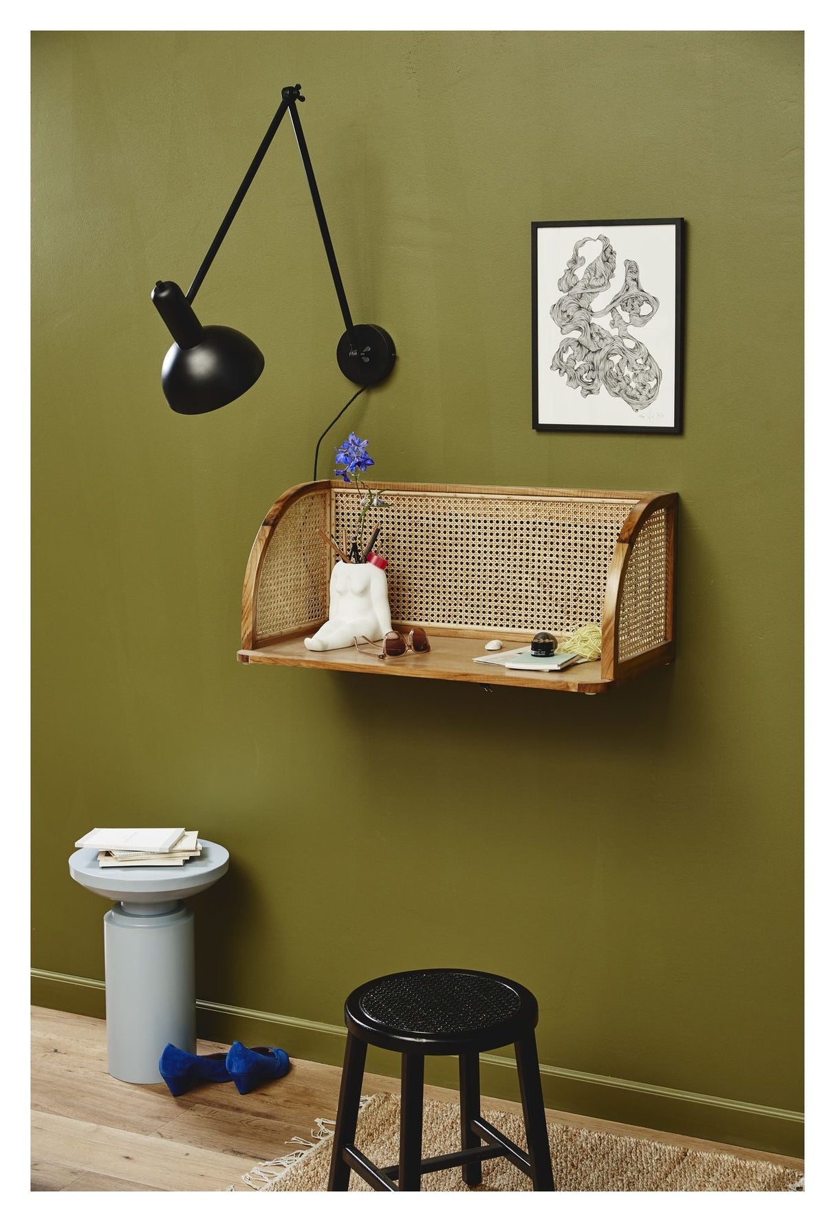 Nordal FREYA Wall Lamp - Black/Brass