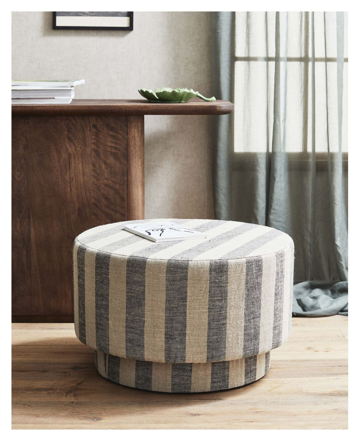 Ladoga Pouf in Stripes