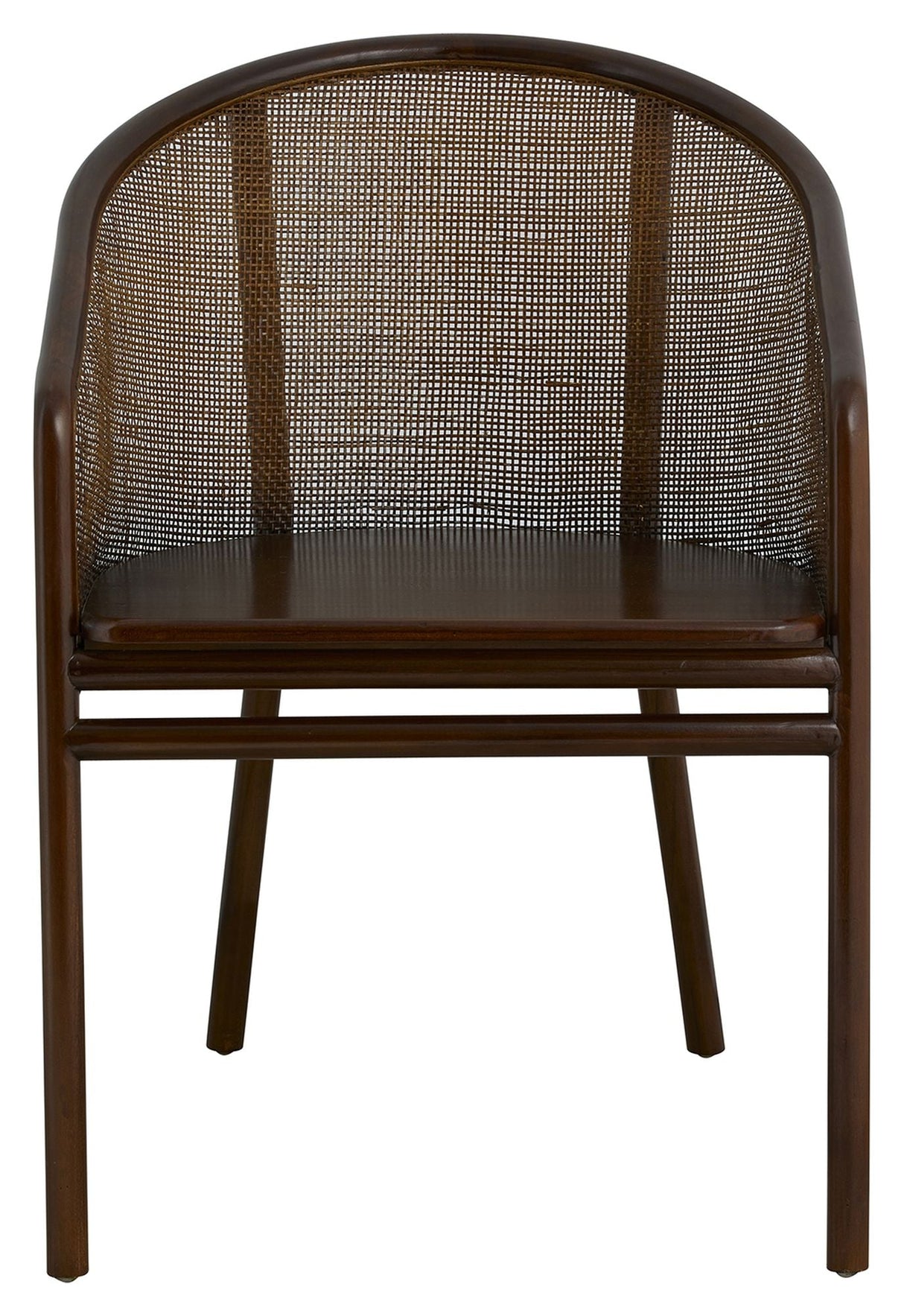 Nordal MOSSO Dining Chair - Dark Teak/Rattan