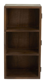 NANGO Wall cabinet with 1 door, Dark brown, Mango wood