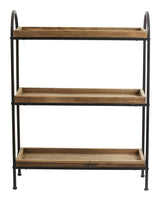 Patna Shelf, Metal, Black/Wood