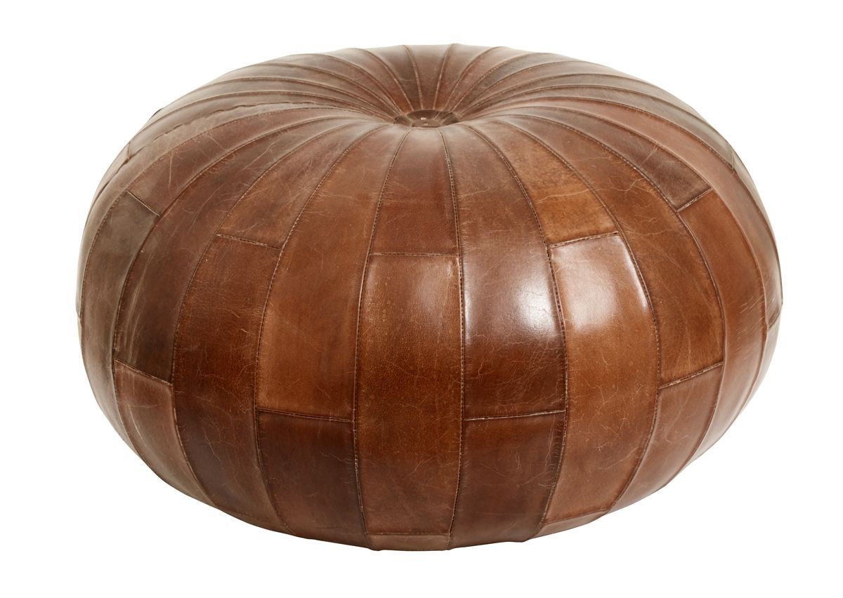 Nordal - Pouf in leather - Antique brown