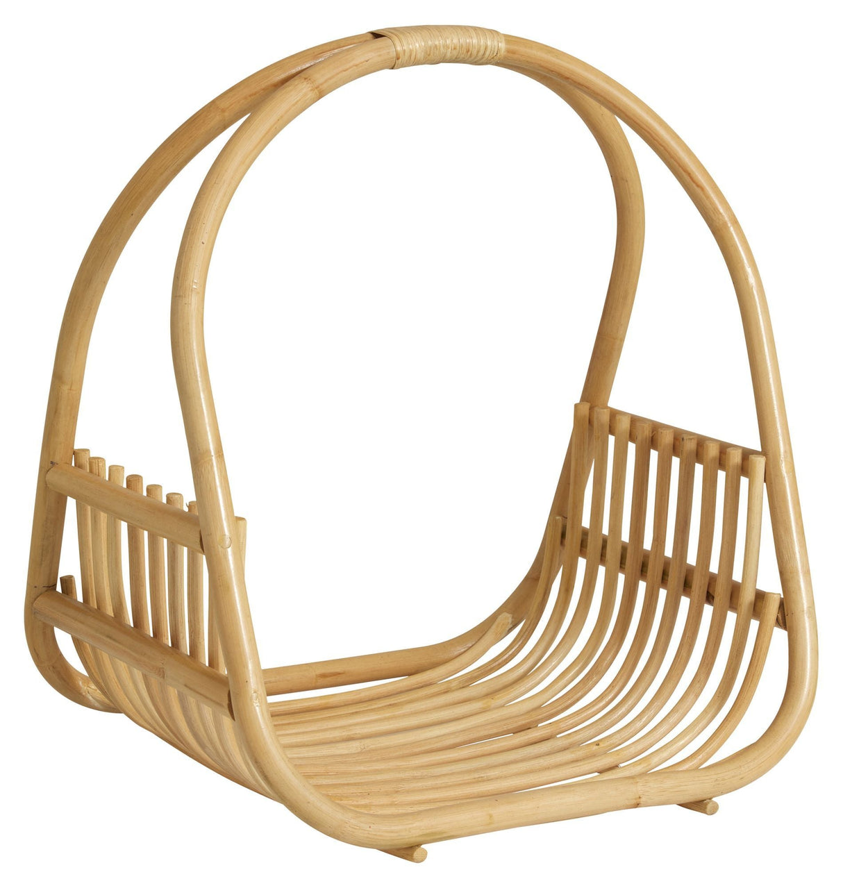 Nordal ROA Basket w. handle - Polished Rattan