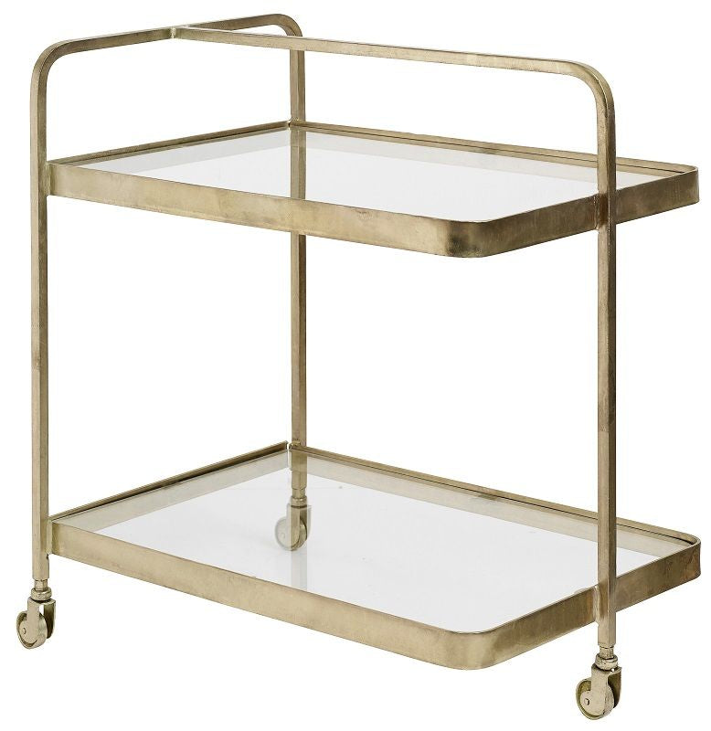 Nordal - Roller table w/3 wheels - Brass color