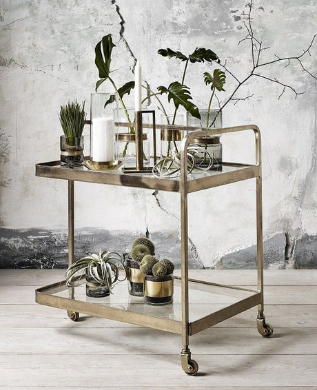 Nordal - Roller table w/3 wheels - Brass color