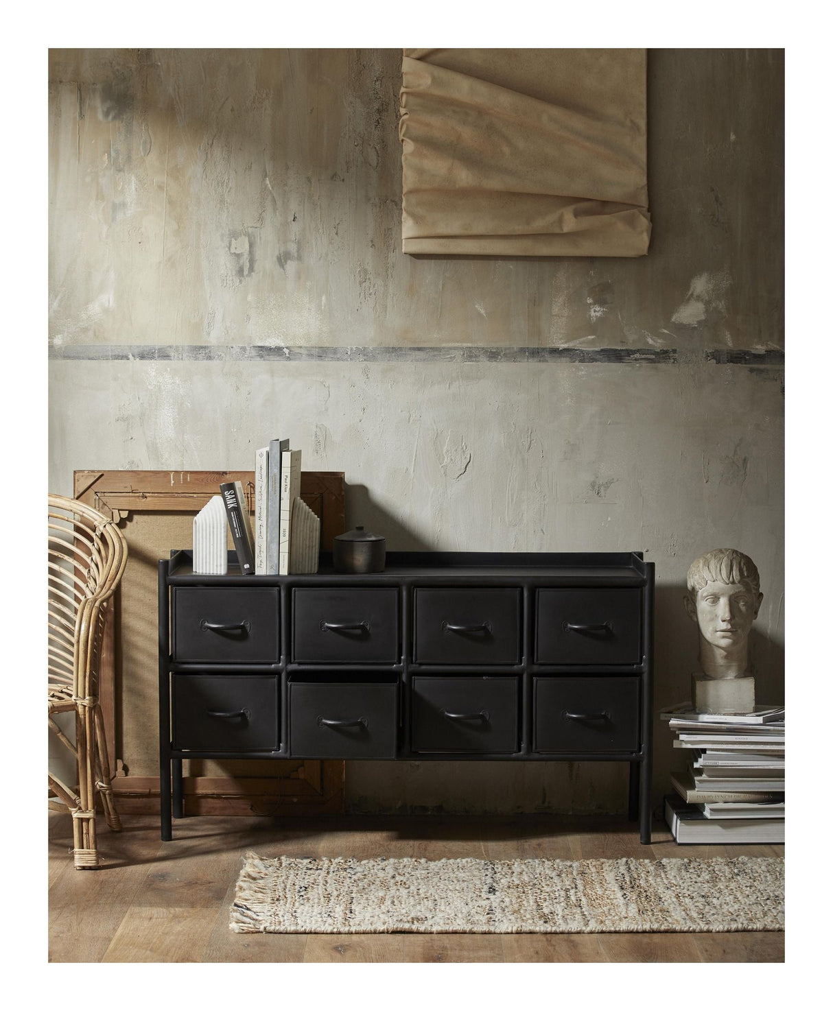 Nordal - Sideboard w/8 drawers - Black