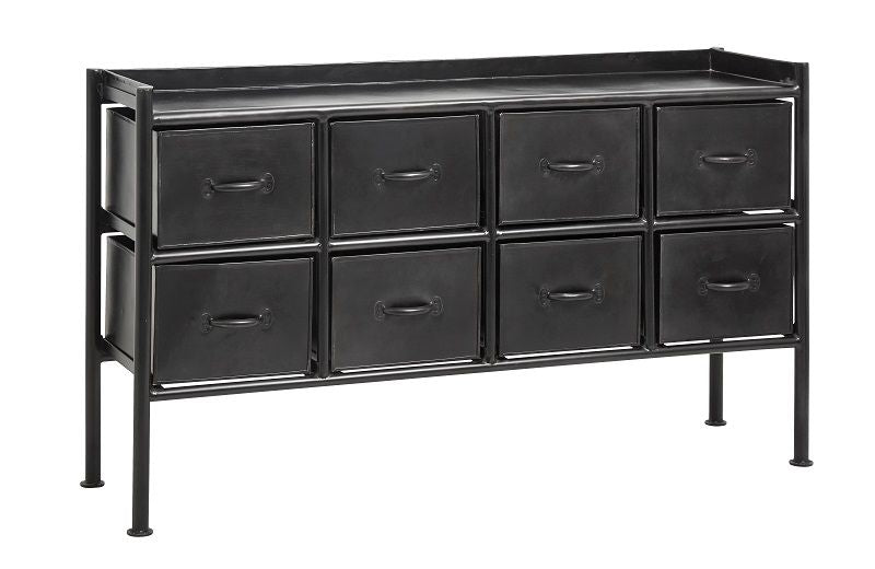 Nordal - Sideboard w/8 drawers - Black