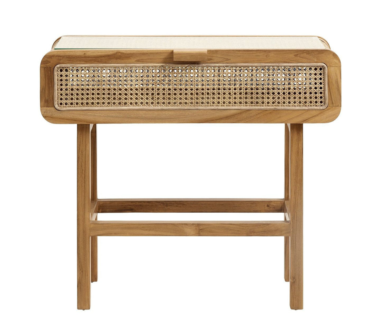 Nordal - Teak Console table w/open mesh weaving