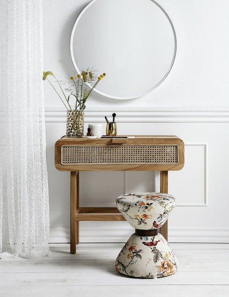 Nordal - Teak Console table w/open mesh weaving