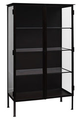 Nordal - Vitrine with 2 glass doors - Black