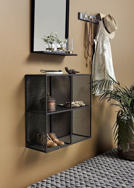 Nordal - Wire Box w/4 shelves - Black