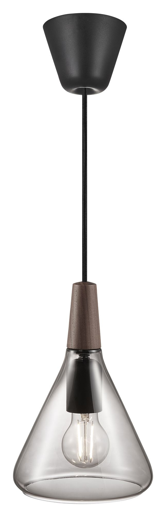 dftp Nori 18 Pendant luminaire, gray glass