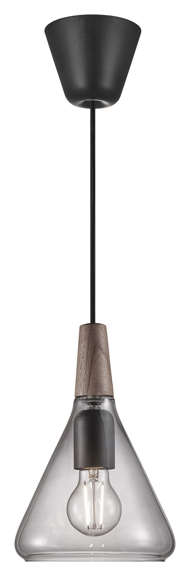 dftp Nori 18 Pendant luminaire, gray glass