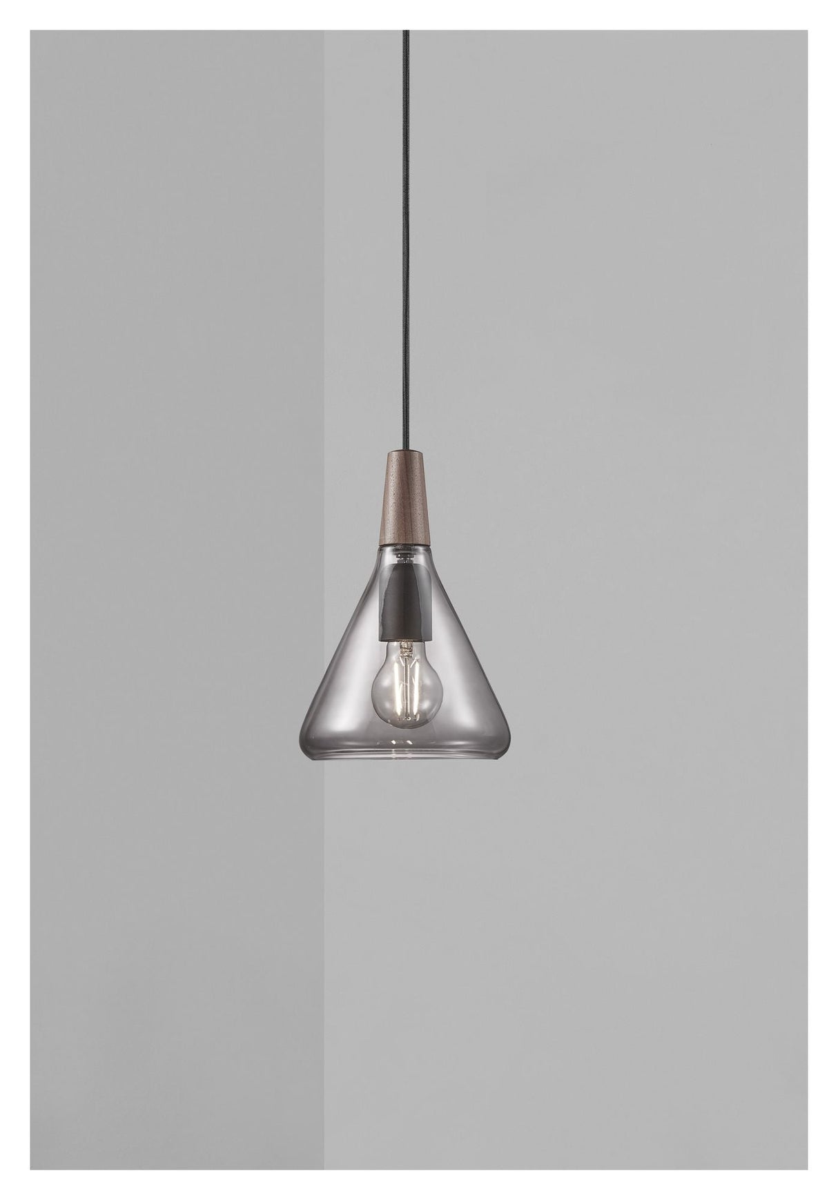 dftp Nori 18 Pendant luminaire, gray glass