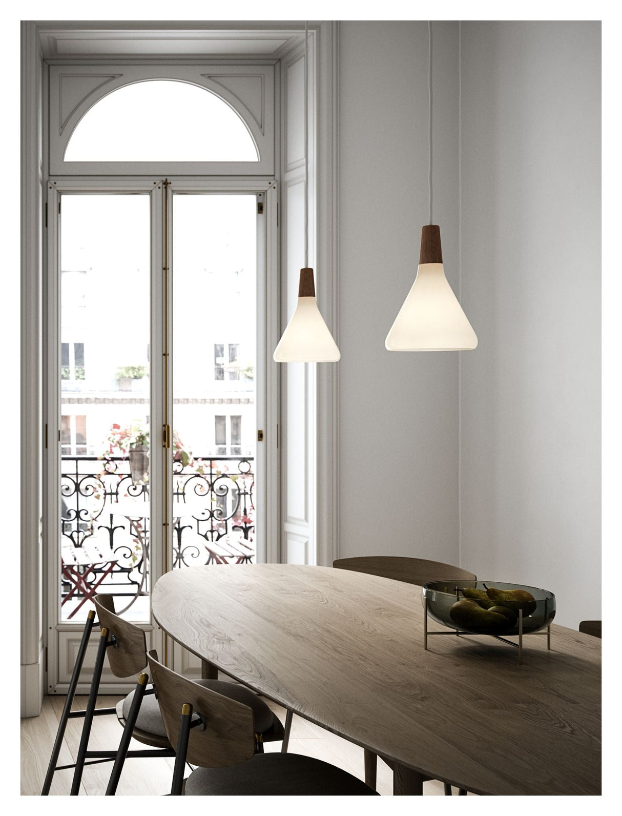 dftp Nori 18 Pendant luminaire, white glass