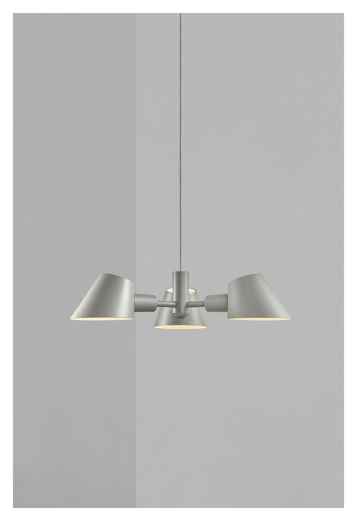 dftp Stay Pendant luminaire, gray aluminum