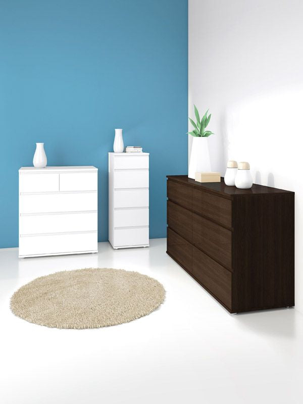 Nova Chest - White w/5 drawers