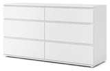 Nova Chest - White w/6 drawers