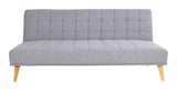 Oxford Sofa bed in light gray with legs in birch wood