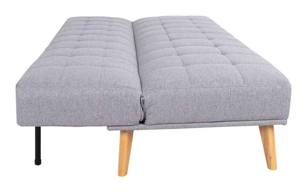 Oxford Sofa bed in light gray with legs in birch wood