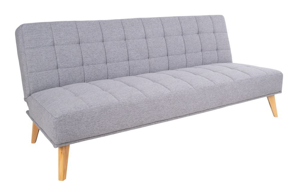 Oxford Sofa bed in light gray with legs in birch wood