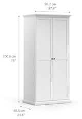 Paris Wardrobe 200x96 - White