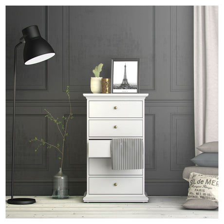 Paris Chest - White w/5 drawers