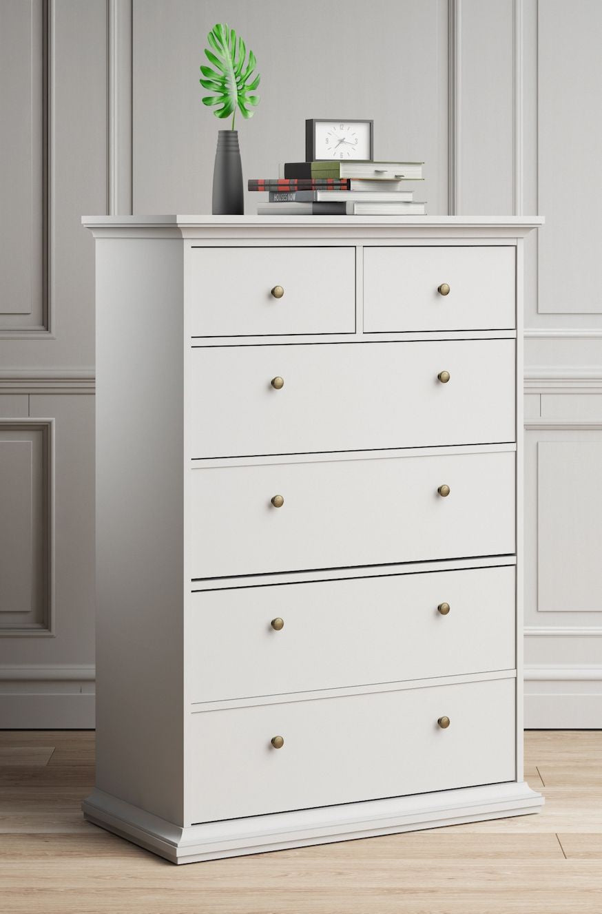 Paris Chest w. 6 drawers - White