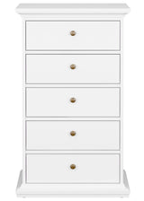 Paris Chest w. 5 drawers - White