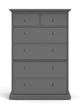 Paris Chest w. 6 drawers - Matte gray