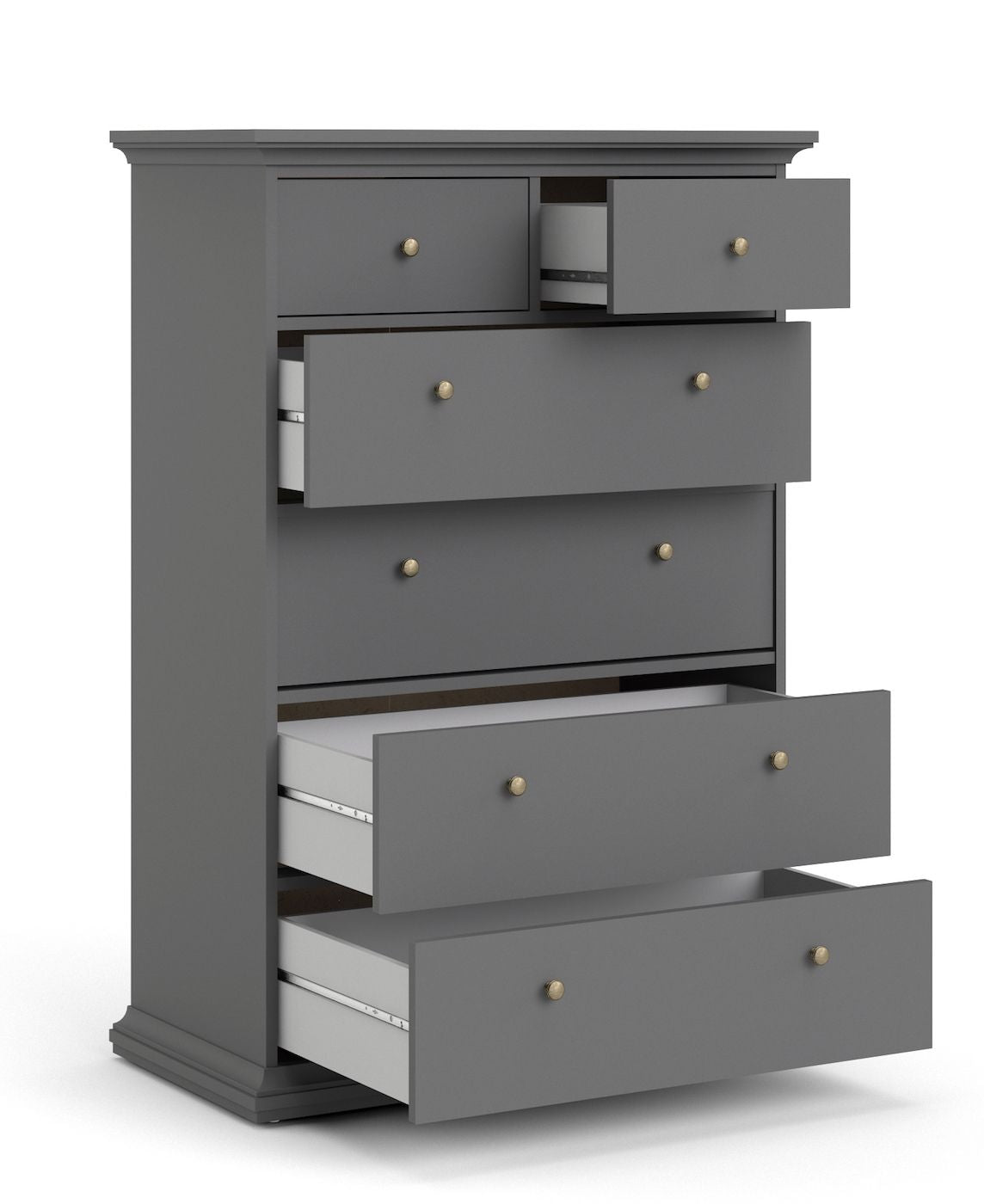 Paris Chest w. 6 drawers - Matte gray