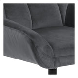 Paris Armchair with swivel foot, Dark Gray Velvet