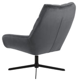 Paris Armchair with swivel foot, Dark Gray Velvet