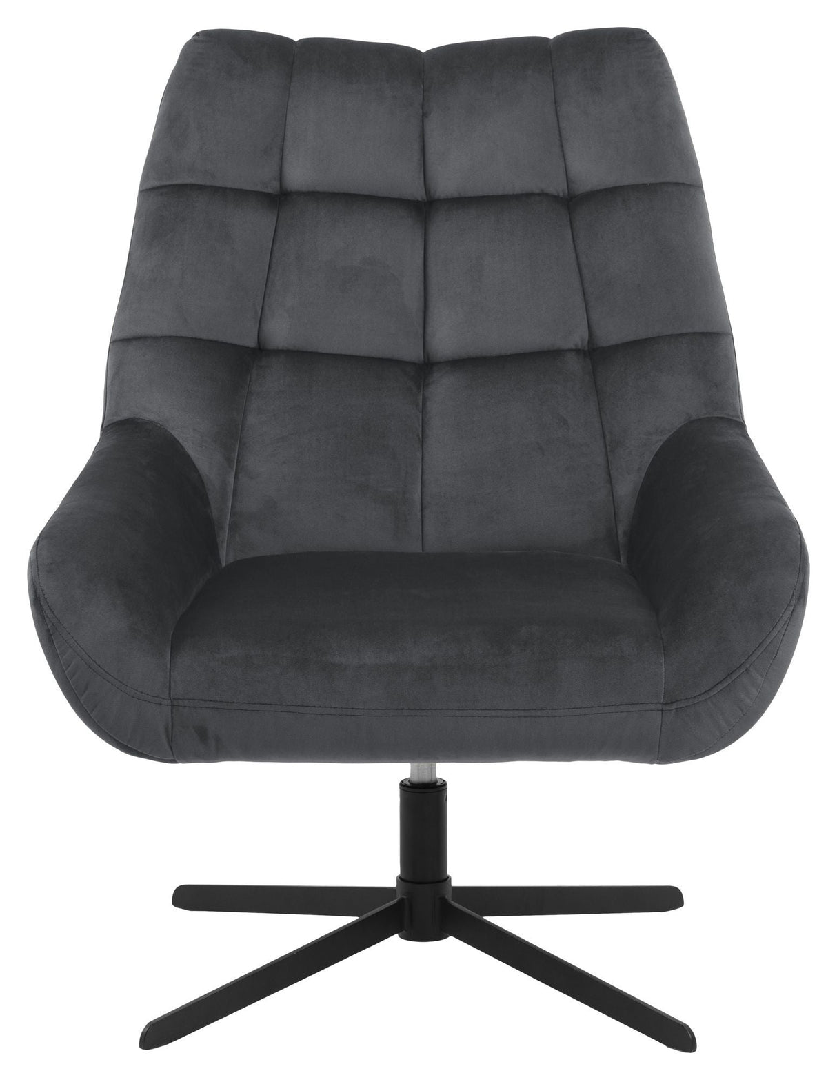 Paris Armchair with swivel foot, Dark Gray Velvet