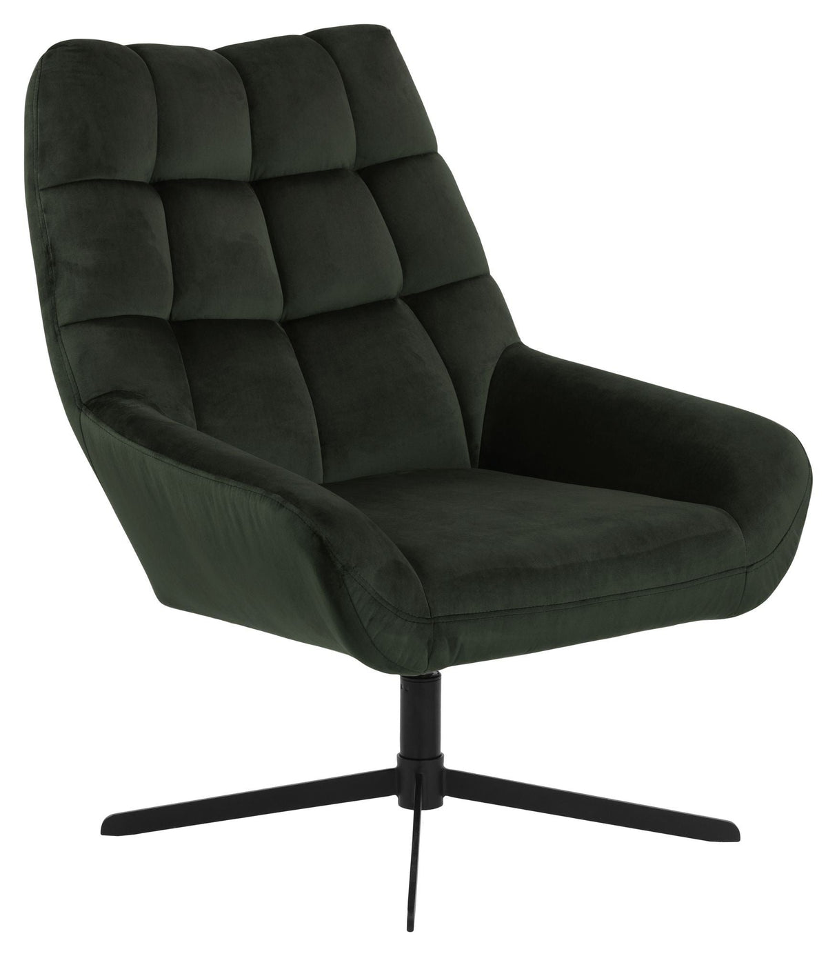 Paris Armchair with swivel foot, Dark Green Velvet