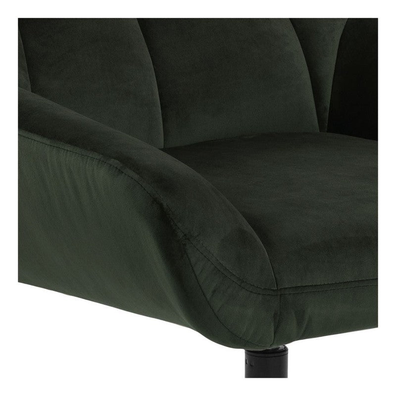 Paris Armchair with swivel foot, Dark Green Velvet